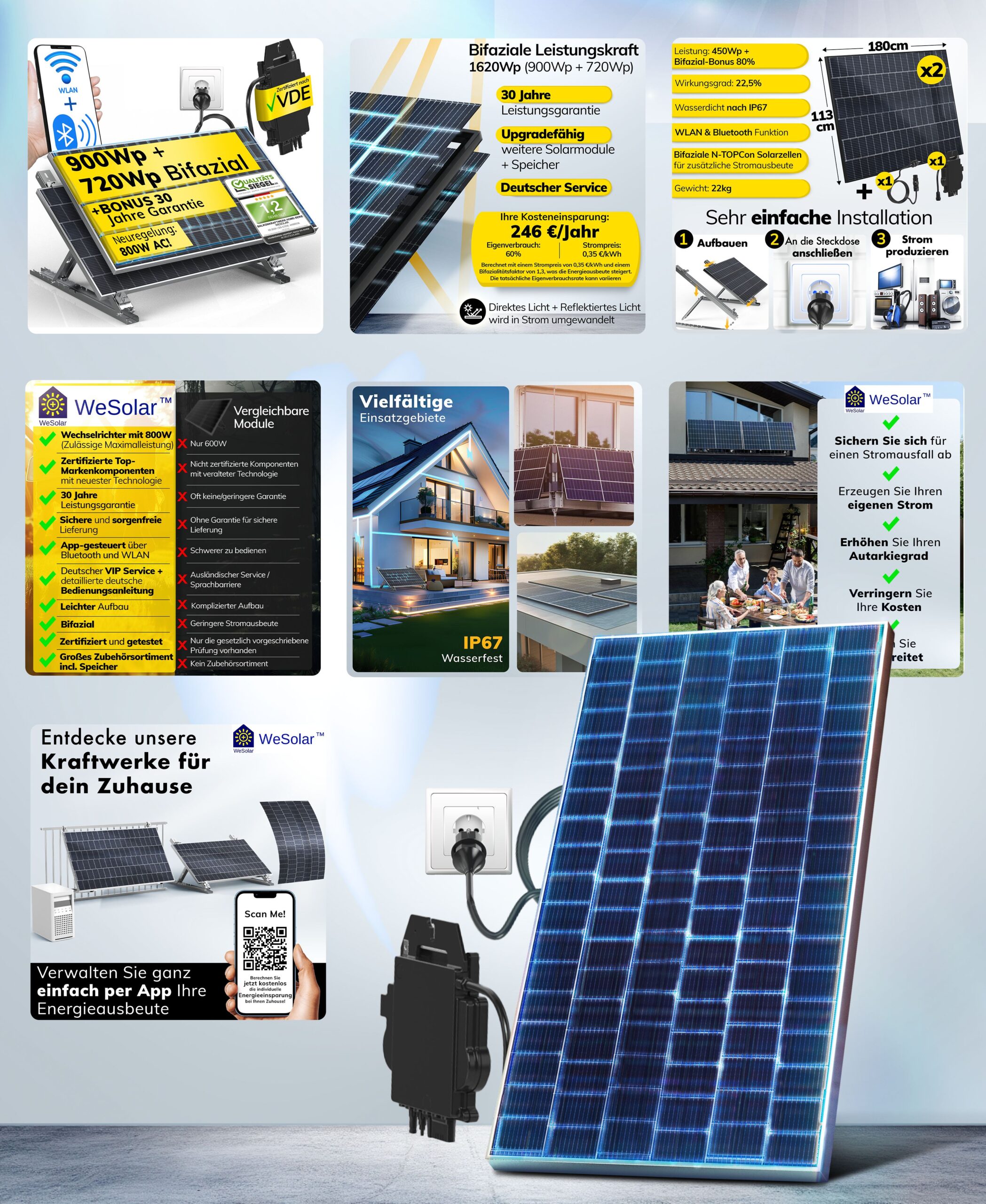 WeSolar Balkonkraftwerk